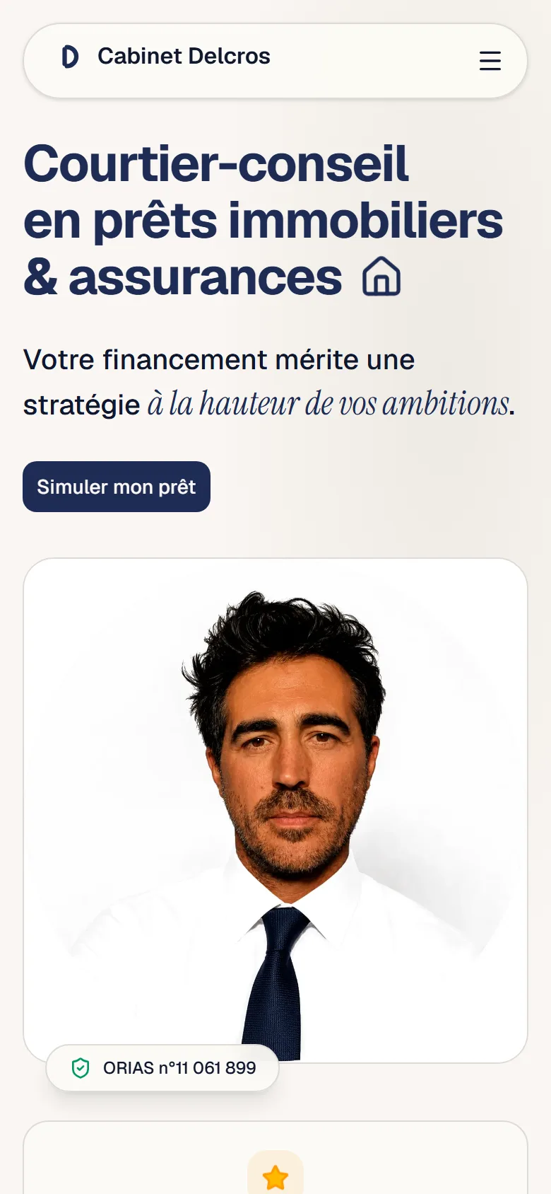 Cabinet Delcros sur mobile