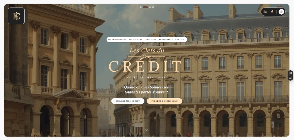 Les Clefs du Crédit - Site vitrine courtier immobilier